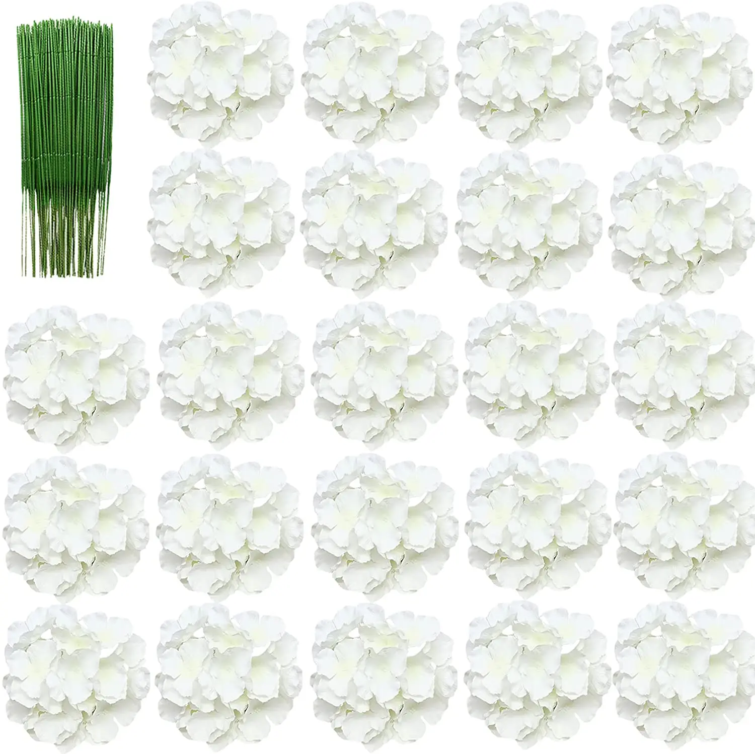 Florist Supply Bulk - Cabezas de Hortensias de Seda de