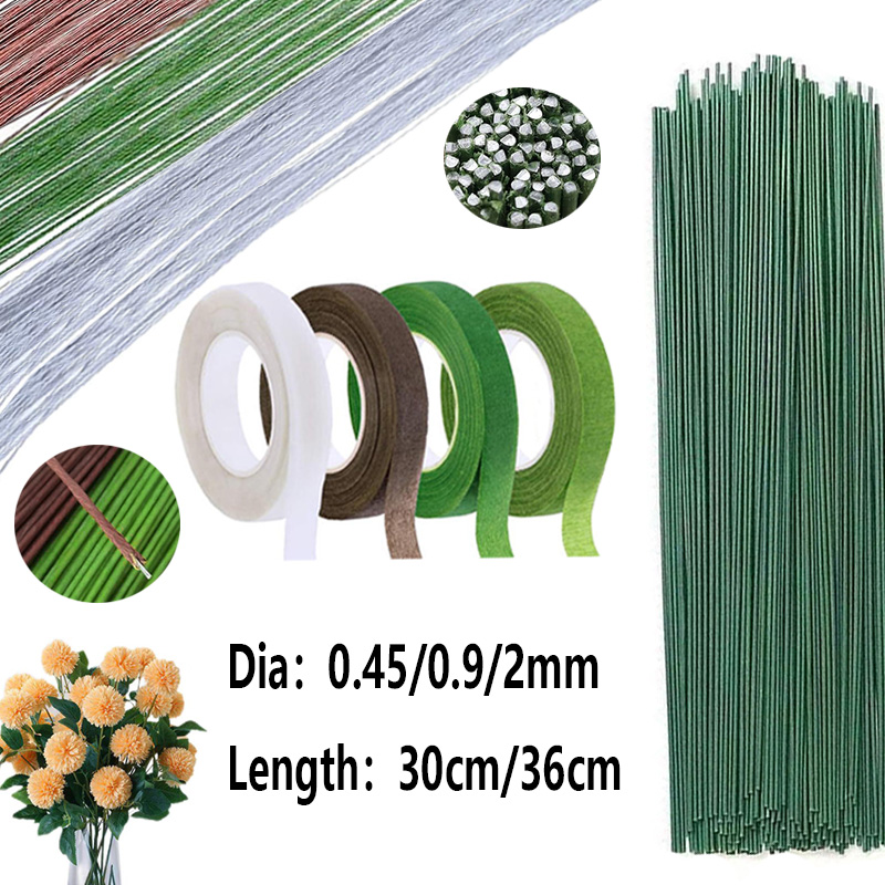 Florist Supply Bulk - Vástagos de alambre floral verde claro