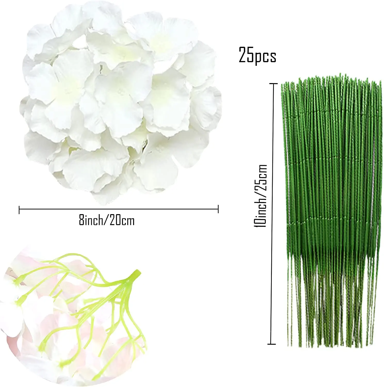 Cabezas de Hortensias de Seda  - Florist Supply Bulk reseña y precio