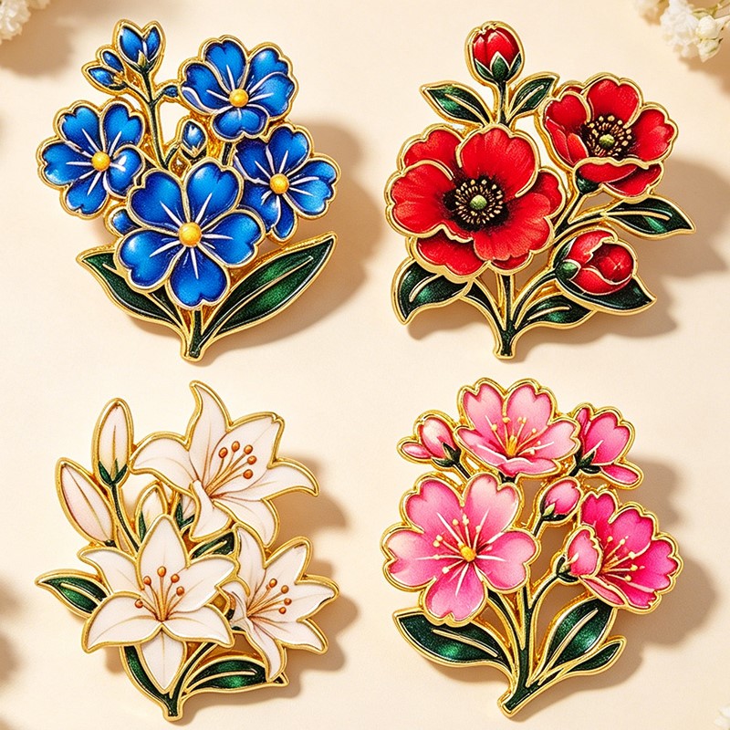 Bonito Broche de Esmalte Flora - Florist Supplies reseña y precio