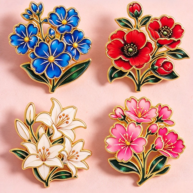 Bonito Broche de Esmalte Flora - Florist Supplies reseña y precio