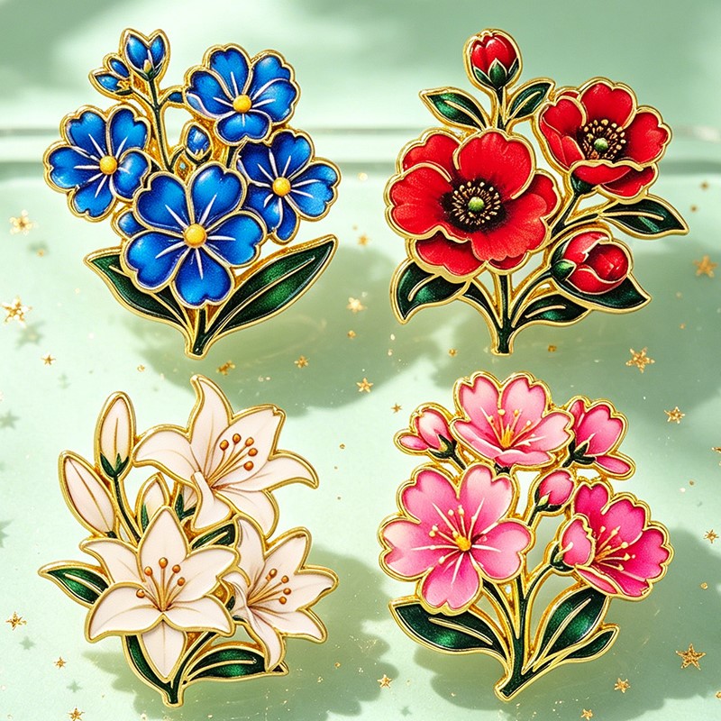 Bonito Broche de Esmalte Flora - Florist Supplies reseña y precio