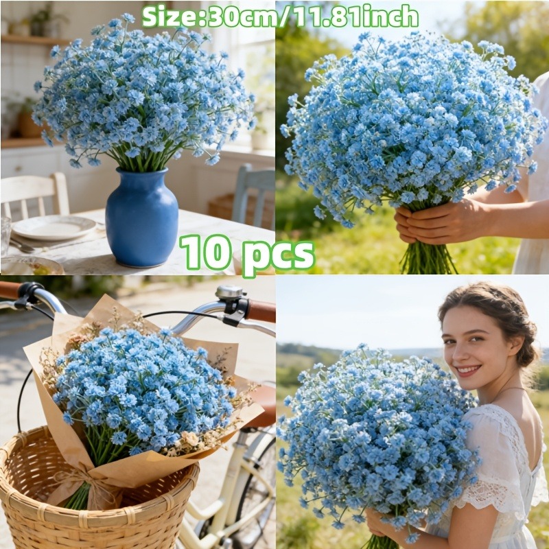 10 Piezas de Gypsophila Azul A - Florist Supply Bulk reseña y precio